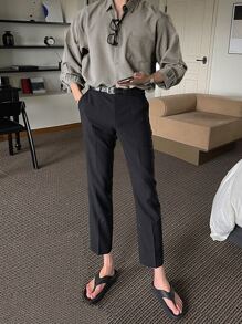 DAZY Men Solid Pocket Patched Shirt Business Attire - Army Green - View 4