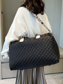 Geantă de voiaj din nailon matlasată, geantă pliabilă impermeabilă, geantă tote de mare capacitate pentru călătorii, gimnastică, sport, genți de mână, geantă de mână, geantă de gimnastică, pentru bărbați, femei, fete, băieți, student pentru călătorii. Înapoi la școală, afaceri în aer liber, vacanță, sport, sport, accesorii de călătorie. Haine Genți de mână Geantă de călătorie pentru valiză Geanta de peste noapte Geanta de weekend Geanta pentru bagaje Geanta de transport Geanta de colegiu Genti de bagaje Geanta de weekend Geanta de spital