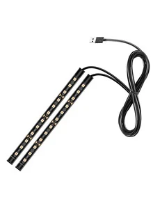 1pc 2 trong 1 đèn LED xung quanh xe hơi - màu đen - Xem 2