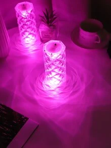 1pc Petal Design Table Lamp - Pink - View 6