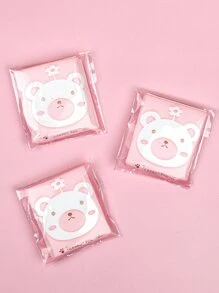 100 hojas Almohadilla Maquillaje facial - Blanco - Ver 1