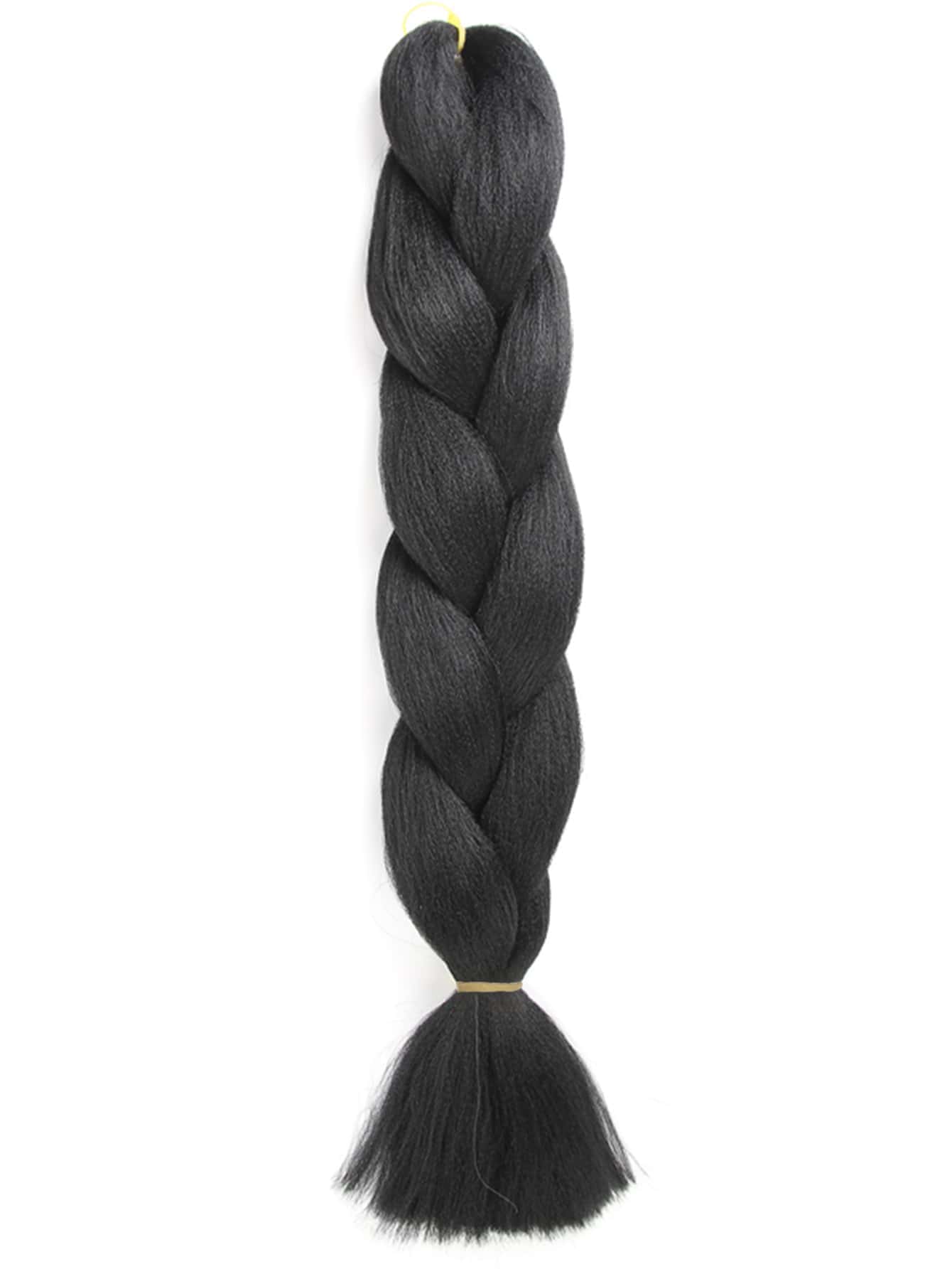 1 paquete de extensiones de cabello trenzado de tamaño grande de 24 pulgadas, adecuado para uso diario, festivales y cosplay de mujeres, de fibra sintética negra de moda, con tejido de ganchillo, práctico y flexible, resistente al calor, adecuado para Halloween, Navidad, Año Nuevo, Carnaval, festivales de música y otras ocasiones - Negro - Ver 1
