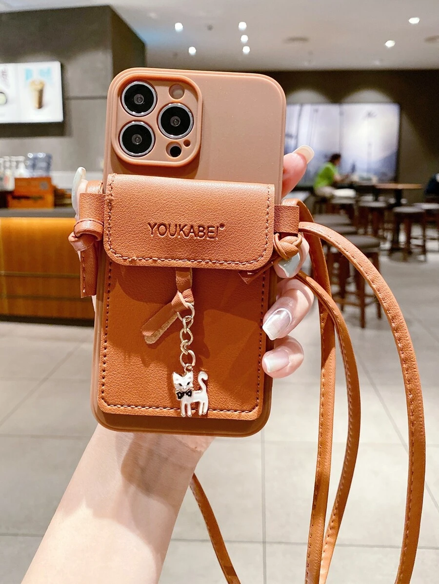 Çapraz Kartlıklı Darbeye Dayanıklı Telefon Kılıfı - màu nâu - Xem 1