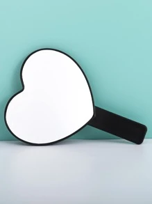 睫毛印花心形化妆镜，Y2K风格，价格实惠，适合作为圣诞礼物、化妆品、化妆工具等。 - 彩色 - 查看 3