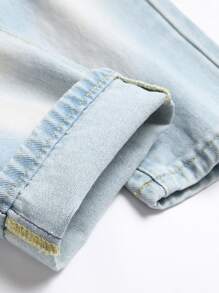 Hombres Jeans ajustados desgarro algodón - Lavado ligero - Ver 3