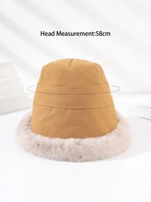Fuzzy Brim Bucket Hat - Ginger - View 4
