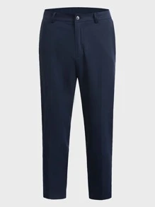 GENTILAND Men Slant Pocket Suit Pants - Navy Blue - View 2