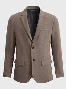 Manfinity VCAY Men Button Front Blazer & Vest & Pants Suits - Mocha Brown - View 4