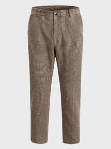 Manfinity Men Slant Pocket Houndstooth Suit Trousers - Multicolor - View 2