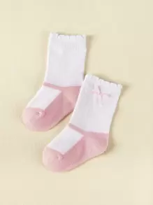 5對嬰兒氣泡口系帶襪子 - 彩色 - 查看 2