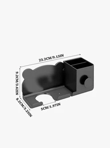 1pc Cartoon Bear Design Multifunction Hair Dryer Holder - Black - View 3