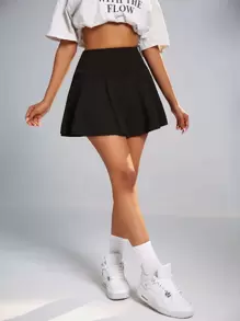 Eassivo Tummy Control Sports Skort With Phone Pocket Workout Athletic Skirt