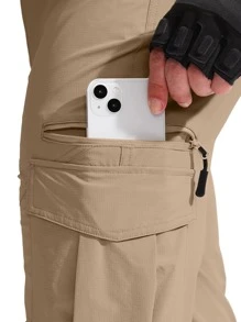 G Gradual 男士翻蓋口袋運動褲 - 卡其色 - 查看 5