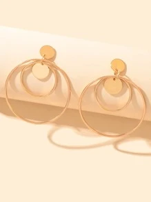 Pendientes con diseño redondo - Amarillo Oro - Ver 1