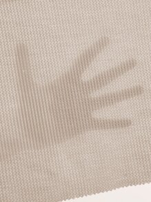 SHEIN EZwear 鏤空褶邊短款背心 - 杏色 - 查看 8