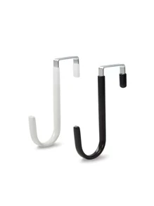 1 Cái Đa Năng Không Đục Lỗ Cửa Móc Sau Trắng Móc Treo Cửa Bằng Thép Không Gỉ Cho Hộ Gia Đình - trắng - Xem 3