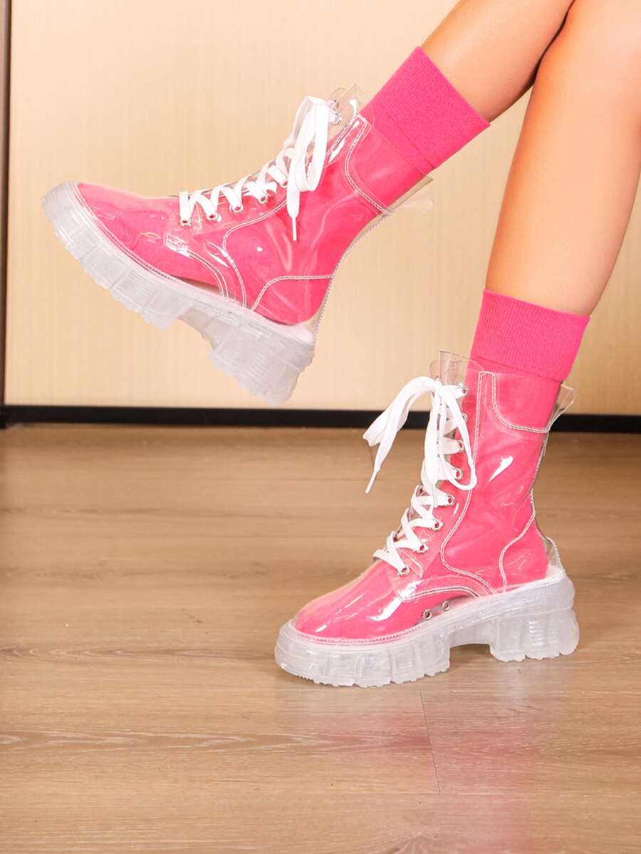 Botas transparente con cordón delantero - transparente - Ver 1