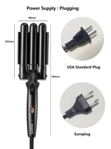 CRASTS 1 pieza Plancha para rizar el cabello - Negro - Ver 3