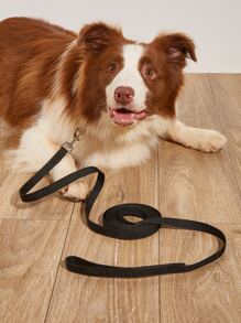 1pc Plain Pet Leash, Long Dog Leash For Outdoor Training - Black - View 1