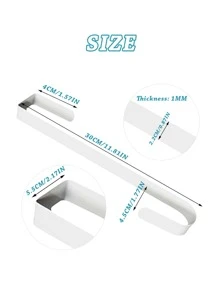 1pc Stainless Steel Multifunction Wall Hook - White - View 4