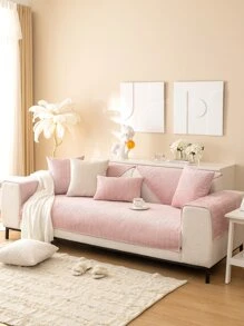 1入組素色防滑沙發巾 - 粉色 - 查看 4