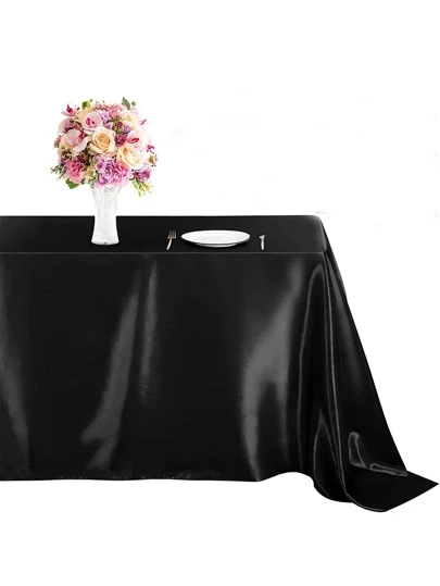 1 szt. 147*259 cm Zwykły obrus poliestrowy, dekoracyjny bieżnik, obrus na stół imprezowy