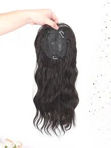 Topper tóc tổng hợp gợn sóng cơ thể ngắn - màu đen - Xem 6