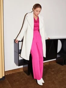 MOTF PREMIUM DRAPED SLINKY T-SHIRT - Hot Pink - View 5