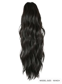 金發女抓馬尾長捲髮打造18寸馬尾假髮 - 黑色 - 查看 2