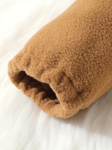 Baby Two Tone Cartoon Embroidery 3D Ears Design Hooded Jumpsuit - Multicolor - View 3