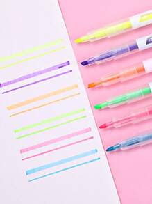 6pcs Letter Graphic Double Marker - Multicolor - View 3