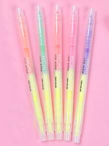 6pcs Letter Graphic Double Marker - Multicolor - View 5