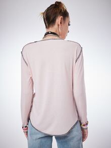 Letter Figure Graphic Tee - Pink - View 5