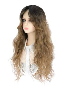 長款小波浪人造假髮帶劉海 - 彩色 - 查看 4