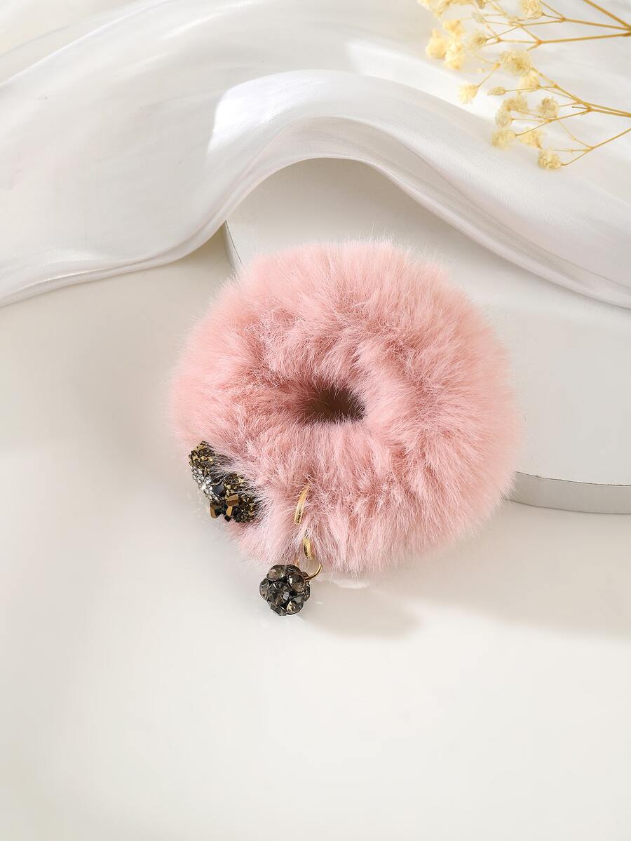 Goma para pelo bola accesorio de peluche - Rosa - Ver 1