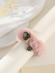 Goma para pelo bola accesorio de peluche - Rosa - Ver 2