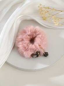 Goma para pelo bola accesorio de peluche - Rosa - Ver 3