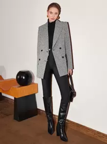 MOTF PREMIUM DOUBLE BUTTON SKINNY BOOT PANTS