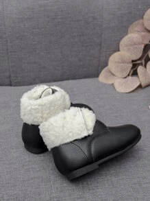 Girls Minimalist Snow Boots - Black - View 5