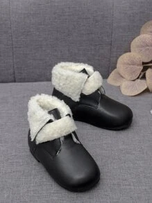Girls Minimalist Snow Boots - Black - View 6