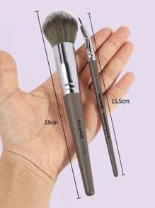 MAANGE 18/37 piezas de herramientas de maquillaje que incluyen: 18 piezas de set de brochas de maquillaje + 15 accesorios de borlas + 1 tazón de silicona + 1 huevo para lavar brochas + 1 bolsa de terciopelo + 1 bolsa de lavado. Set de brochas de maquillaje, set de maquillaje, kit de brochas de maquillaje, set de brochas de maquillaje completo, kit de maquillaje completo, set de brochas, kit de brochas, set de brochas de maquillaje, set de regalo de maquillaje - Marrón - Ver 4