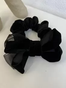 Nơ trang trí dây buộc tóc thanh lịch ngày lễ tình nhân Valentine - màu đen - Xem 2