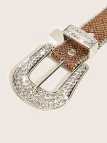 Thắt lưng trang trí rhinestone - Cà phê nâu - Xem 5