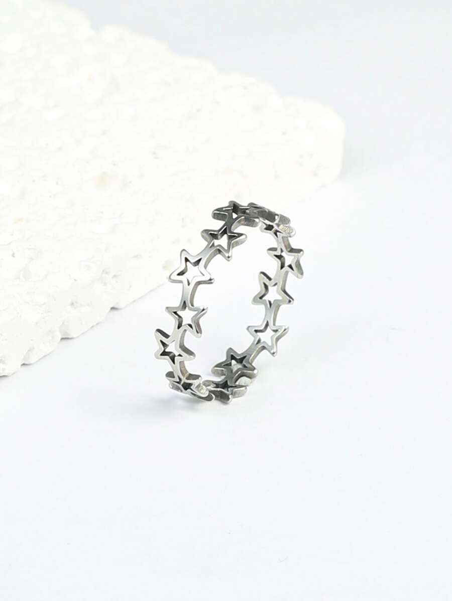 Vòng thiết kế ngôi sao - Bạc - Xem 1