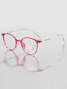 1/2/3 chiếc kính nữ TR90 gọng tròn, kiểu dáng dễ thương, thường ngày, không che mặt, họa tiết da báo retro, kiểu dáng tối giản, thời trang, tròng kính trong suốt, kính máy tính, thích hợp cho cả trong nhà và ngoài trời. - Nhiều màu - Xem 5