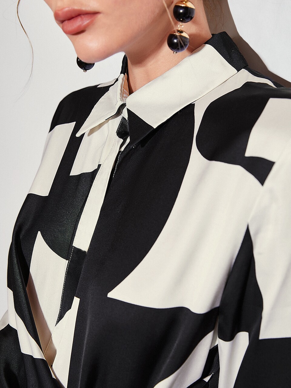 MOTF VISCOSE SIDE TIE SHIRT DRESS