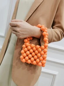 Bolso cartera mini con cuenta - Naranja - Ver 1