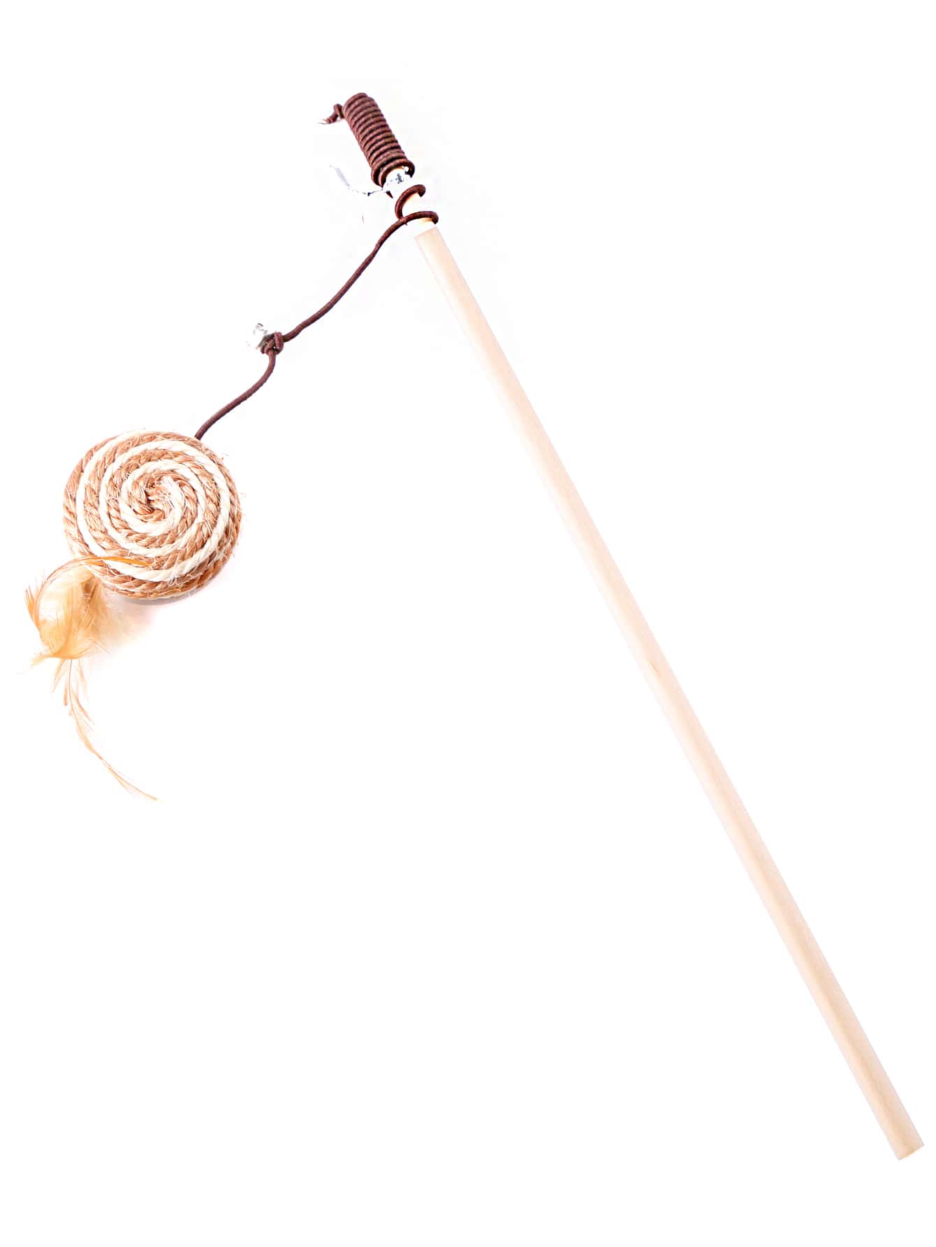 Feather Decor Cat Teaser Toy - Multicolor - View 1