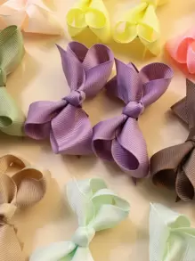 16pcs Bubble Flower & Bow Hair Clips, Suitable For Teenage Girls Daily Use - Coral Pink - View 2