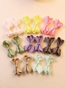 16pcs Bubble Flower & Bow Hair Clips, Suitable For Teenage Girls Daily Use - Coral Pink - View 4